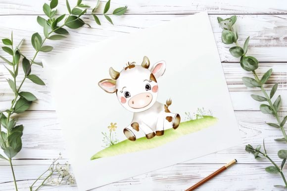 12 Cow Watercolor Illustration, JPG 8S-1 Review