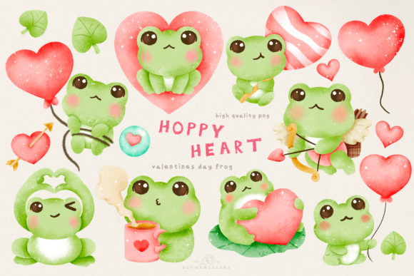 Cute Frog Watercolor Valentines Day Illustrations Review