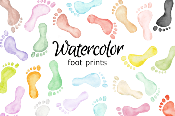 Foot Prints Watercolor Clipart: An Embroidery Review