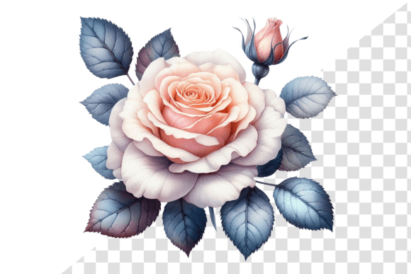 RoseRadiance Watercolor Clipart for Illustrations