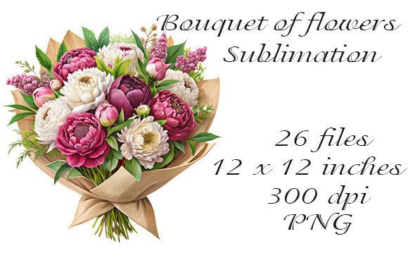 Sublimation Watercolor Bouquet of Flower Illustrations Review