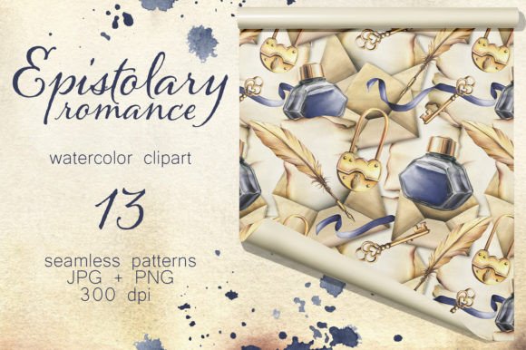 Vintage Writing Watercolor Patterns: Illustrations Review
