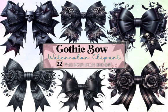 Watercolor Gothic Bow Clipart: An Embroidery Review